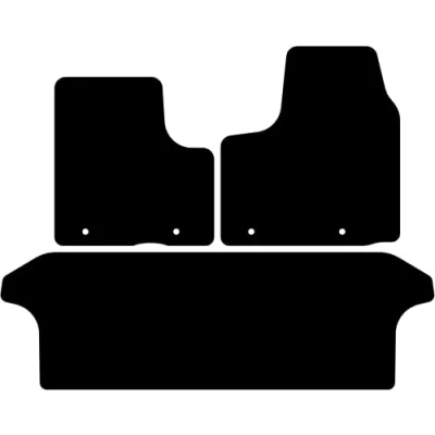 Image de Kovvar Tapis de Sol Compatible avec Renault Trafic 2019 2024 Correspondant à la Version: 3 Portes coulissantes Doubles Empattement Long Qualité: Basic