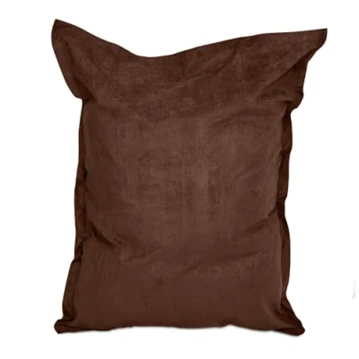 Image de Lumaland Pouf géant de Luxe intérieur XXL avec Housse Lavable 140cm x 180cm Grand Coussin pour Enfants &amp; Adultes Sac Rechargeable incluant 380 litres Billes EPS [Marron]