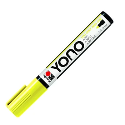 Image de Marabu 12400103321 YONO Marqueur acrylique polyvalent avec pointe ogive japonaise, à base d&#039;eau, résistant la lumière et l&#039;eau pour presque tous les supports, 1,5 3 mm