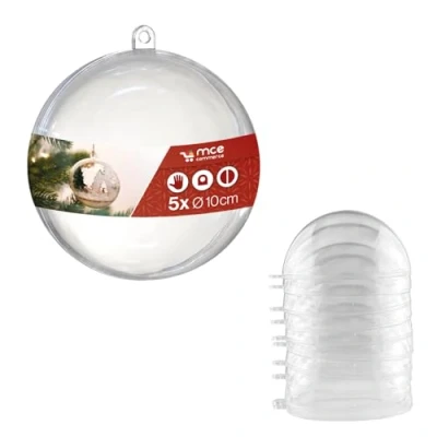 Image de Acryl Kugel Lot de 2 Boules Noël en plexiglas Transparent Ø 10 cm A661005