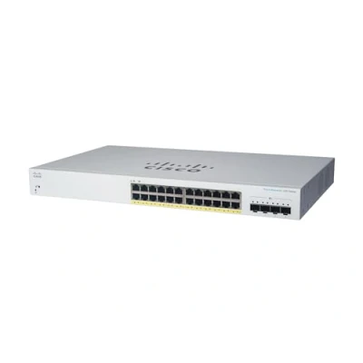 Image de Cisco Commutateur Intelligent Business CBS220 24P 4G 24 Ports GE PoE SFP 4 x 1G Garantie matérielle limitée de 3 ans (CBS220 EU)
