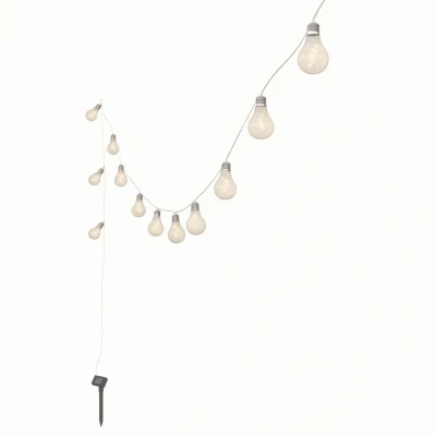 Image de Lindby Guirlande lumineuse LED Lampini, 200 cm, noir, IP44