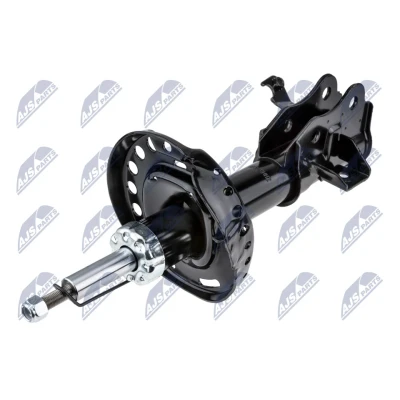 Image de NTY A HD 031 Amortisseur Essieu avant gauche Pression de gaz Système bitube Jambe suspension Goujon en haut, Collier bas