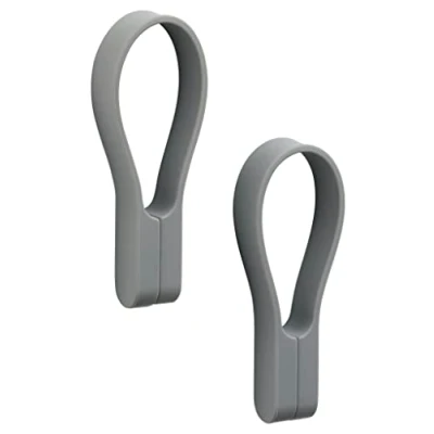 Image de Zone Denmark Loop Magnet Lot de 2 Sangles magnétiques Porte torchons, Serviettes en Silicone &amp; aimants puissants accroche sur Tout Facile à̀ Installer et Retirer Gris