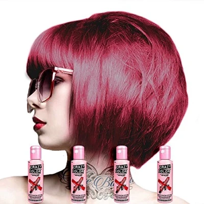 Image de Renbow Crazy Color Lot de 4 colorations semi permanentes pour cheveux Rouge rubis 100 ml