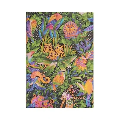 Image de Paperblanks Calendrier Flexis 2024 12 mois Couverture souple Motif jungle Song Horizontal Midi (125 x 175 mm)