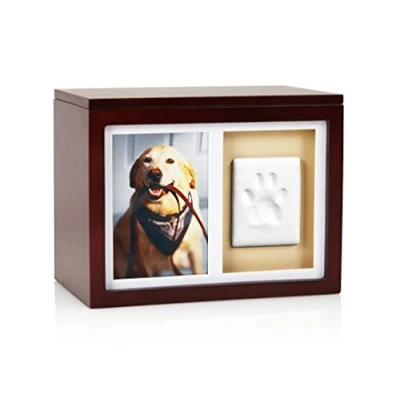 Image de Pearhead Dog Or Cat Personalized Memory Box Keepsake, Pet Urn, Espresso