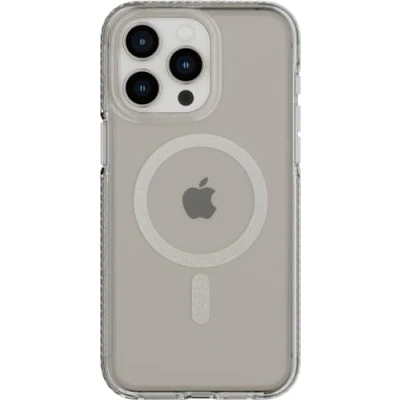 Image de tech21 Evo Crystal iPhone 15 Pro Max Compatible avec MagSafe Coque de Protection Contre Les Chocs Titane Naturel