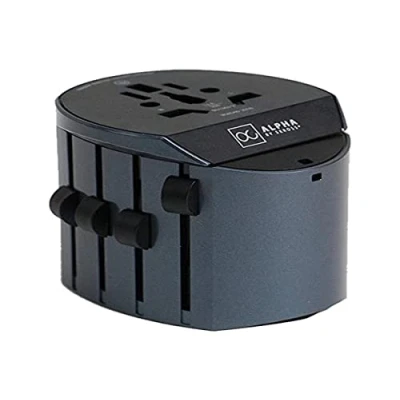 Image de SKROSS 1.104100 Alpha Line Adaptateur de Voyage Universel Entrée et alimentation 100V 1000W / 250V 2500W Convient également pour PC sèche cheveux Garantie 5 ans