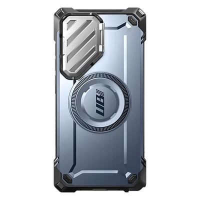 Image de SUPCASE Coque pour Samsung Galaxy S24 Ultra 5G (2024) avec Protection Caméra [UB Mag XT] Intégrale Robuste Antichoc Béquille Intégrée (Bleu)