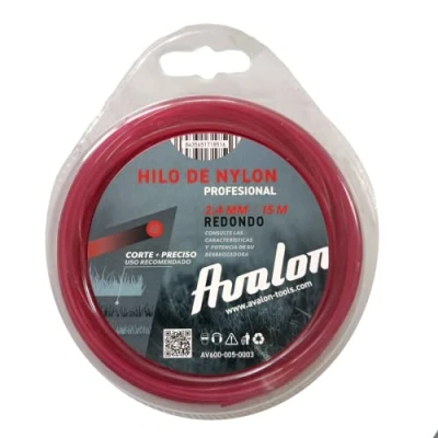 Image de Avalon Fil Rond en Nylon Universel pour débroussailleuse et Tondeuse (2,4 mm x 15 m)