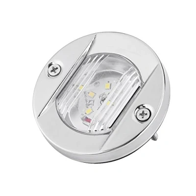 Image de Keenso Feux De Navigation Bateau signalisation Blancs Voile en Acier Inoxydable Feu Poupe