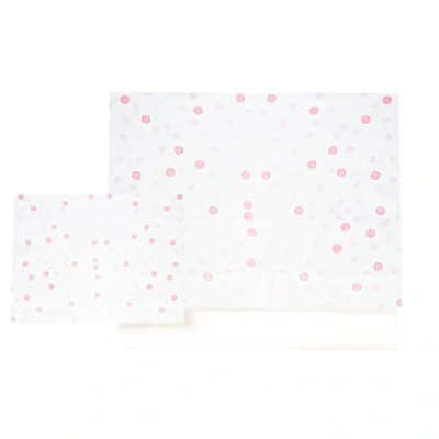 Image de Various Parure de lit pour bébé 60 x 120 cm, linge lit, 100 % coton extra doux, réfriqué en Europe, (dessous + drap taie d&#039;oreiller) imprimé lune rose/blanc
