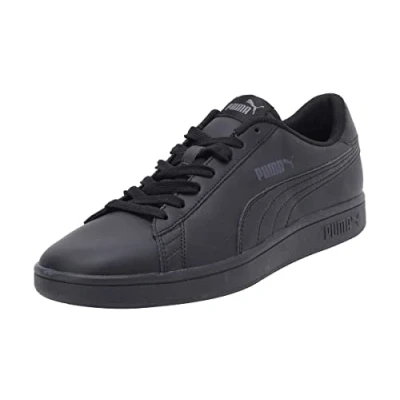 Image de Puma Smash Unisex Baskets basses, Taille: 37.5, Black cuir et imitation de