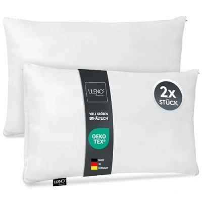 Image de LILENO HOME Lot de 2 coussins en microfibre, 30 x 50 cm, lavables jusqu&#039;à 95 C, avec fermeture éclair, comme rembourrage coussin pour lit ou décoratif, canapé