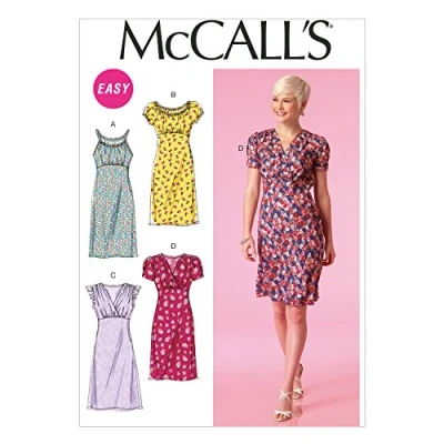 Image de McCall&#039;s Patterns 7116 Robe pour Femme en Mousseline Taille B5 (36 38 40 42 44)
