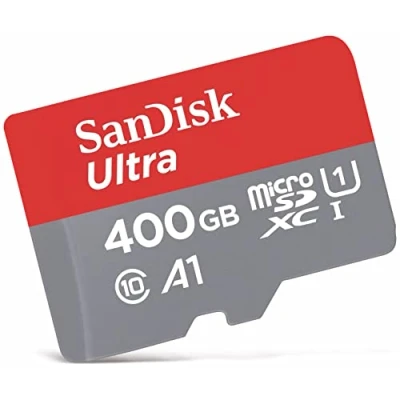 Image de SanDisk Carte mémoire MicroSDXC Ultra 400 Go+ Adaptateur SD, Vitesse de Lecture Allant Jusqu&#039;à 100MB/S, Classe 10, U1, Homologuée A1