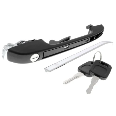Image de VAICO V10 6148 Poignée de Porte avant gauche avec clé, cylindre fermeture noir Qualité originale AUDI: 100 C3 Berline