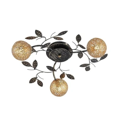 Image de Lucande Plafonnier Evory à intensité variable) en Doré Métal e. a. pour Salon &amp; Salle manger (à 3 lampes, G9), florentin, plafonnier, lampe