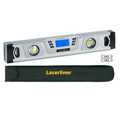 Image de Laserliner Niveau à bulles électronique Adaptatif Nivelle verticale et horizontale Unités commutables Écran d’affichage pivotant Haute Précision 40 cm 081.250A Argent