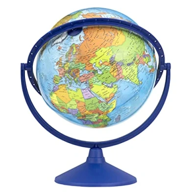 Image de TOPGLOBE 30cm Globe terrestre en Anglais, Rotation à 360