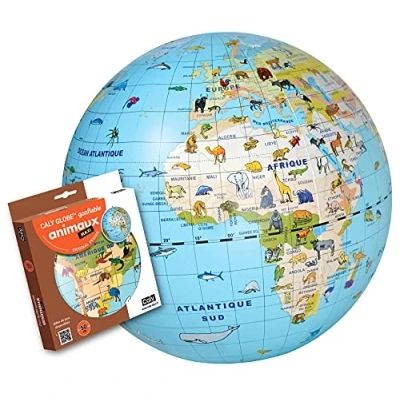 Image de Caly Globe gonflabe Animaux Maxi 50cm, 049F, Bleu océan