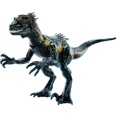Image de Mattel Jurassic World Figurine articulée et sonore de Indoraptor Attaque Extrême avec dispositif traçage 3 fonctions d’attaque, cadeau pour jeu réel virtuel Jouet Enfant, Dès 4 ans, HKY12