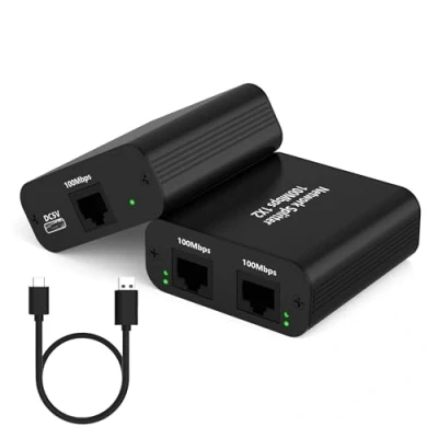 Image de Répartiteur Ethernet RJ45 1 à 2, 100Mbps Réseau LAN Switch 2 Ports Network Hub, Splitter Selector Box pour Ordinateurs, Commutateurs, Routeurs, Boîtiers Décodeurs, Téléviseurs