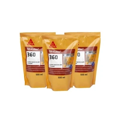 Image de SIKA Lot de 3 résines d&#039;accrochage SikaLatex 360 500ml