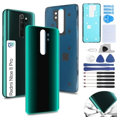 Image de RongZy Coque Arrière pour Xiaomi Redmi Note 8 Pro Batterie Couvercle Rechange Cache Téléphone de Remplacement(Vert)