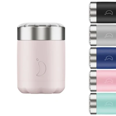 Image de Chilly&#039;s Boîte Alimentaire Récipient Réutilisable en Acier Inoxydable de Haute Qualité Double Paroi Isolée pour Garder les Aliments au Chaud ou Froid Lumière Rose, 300ml