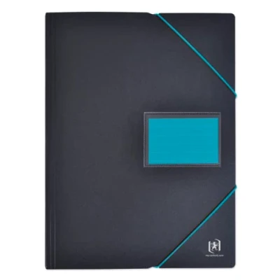 Image de OXFORD Lot de 10 Protège Documents Students A4 200 vues / 100 Pochettes Couverture Polypro Bicolore Noir/Bleu