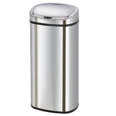 Image de Poubelle de cuisine automatique 80L MAJESTIC grande capacité en acier INOX avec cerclage