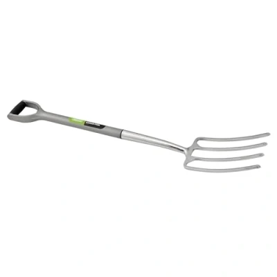 Image de Draper 83755 Jardin en Acier Inoxydable Fourchette avec Manche Soft Grip, Argenté.