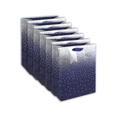 Image de Eurowrap 30861 2Cpack Un lot De 6 sacs cadeaux Excellia Format large 26,5x14x33 cm 210g Motif : Nuit étoilée, Sac Été, Bleu Idéal pour Jeux Société, Puzzles