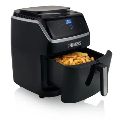 Image de Princess Aerofryer à vapeur Cuiseur &amp; Airfryer 2 en 1 62,2% de consommation d&#039;énergie moins 6,5 L volume 8 programmes Pour jusqu&#039;à 9 personnes 182080