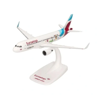 Image de Herpa Maquette Avion Eurowings Airbus A320 Salzburger Land, echelle 1/200, Snap fit Model, pièce de Collection, d&#039;avion avec Support, Figurine Plastique