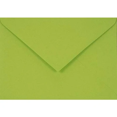 Image de Netuno 100 enveloppes vertes claires C6 114x162mm 115g Sirio Color Lime décoratives élégantes rabat pointu colorées pour mariage anniversaire baptême invitations cartes de voeux