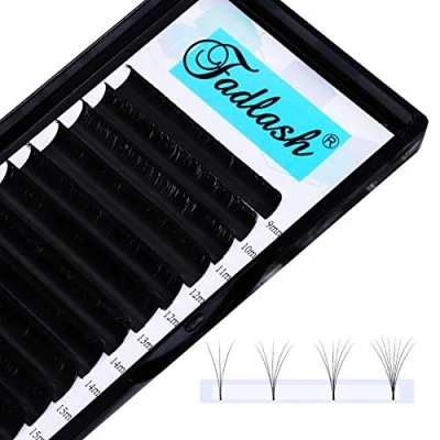 Image de Extension Cils Easy Fan Lashes 0.07 DD Curl 13mm de Soie Volume Russe Professionnel Fanning Lash Bouquet Auto Festonnés FADLASH(0.07 13)