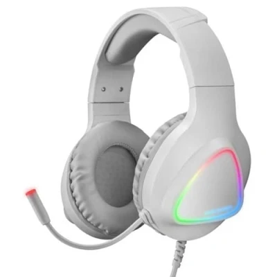 Image de Mars Gaming MH222, Casques RGB Over Ear avec Microphone, Son HiFi, Annulation du Son, ultraléger, PS4 PS5 Xbox Switch Tablet Windows Mac, Blanc