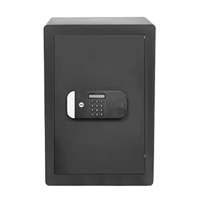 Image de Yale Coffre Fort Biométrique de Haute sécurité (Certifié SKG), Combinaison et Empreinte Digitale, A Poser Sceller Anthracite, Noir, 52 x 35 36 cm (49,8 L)