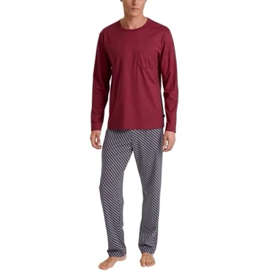 Image de CALIDA Impression Relax Ensemble de Pijama, Rouge Mars, 52 Hommes