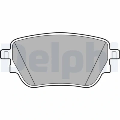 Image de DELPHI LP3438 Jeu de plaquettes frein non préparé pour indicateur d&#039;usure avec tôle anti bruit accessoires MERCEDES BENZ: Classe A, CLA Coupe