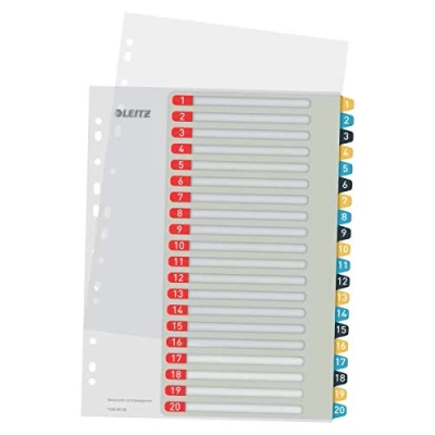 Image de Leitz Intercalaires Imprimables 1 20, Robustes, Cosy, Multicolore, 12490000