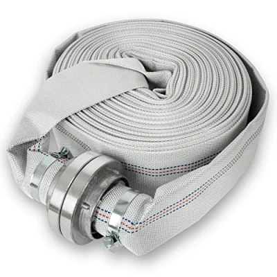 Image de EBERTH 2&quot; tuyau de refoulement, plat avec raccord Storz, longueur 30m, diamètre 2 pouce, d&#039;incendie, en textile, d&#039;arrosage, pompe, jardin, Storz 52 C