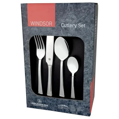 Image de Windsor Ensemble de Couverts dans Une boîte, Miroir, 60 pièces
