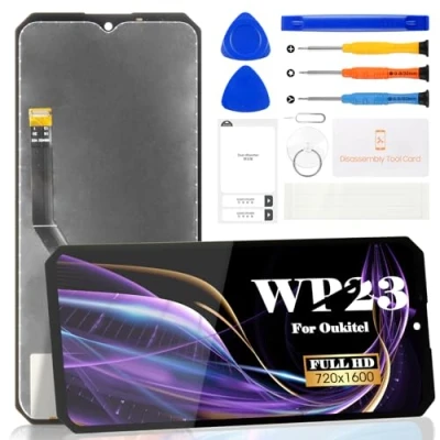 Image de Écran LCD de rechange pour Oukitel WP23 Pro tactile Digitizer Assemblée Kits réparation (noir, sans cadre)