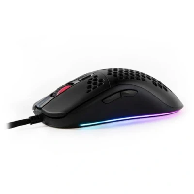 Image de Arozzi Favo Souris de Jeu RVB Ultra légère Personnalisable avec capteur Pixart 3389 et commutateurs Omron 20 m Noir