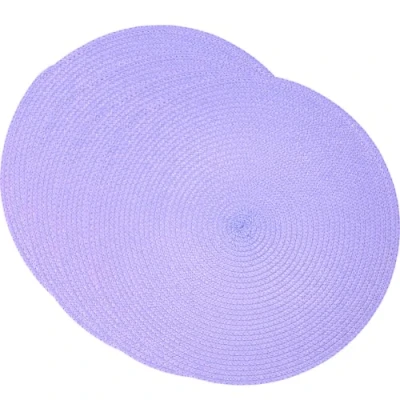 Image de SCF2017 Lot de 4 sets table ronds en plastique tissé 38 cm élégants et pratiques Violet clair