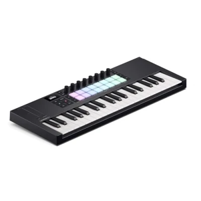 Image de Novation Launchkey mini 37 [MK4] — clavier maître MIDI USB portable de touches avec intégration aux STAN mode Chord, Scale et arpégiateur Bundle logiciels musicaux fournis.